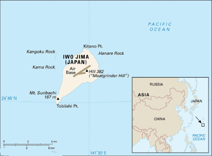 iwo jima map